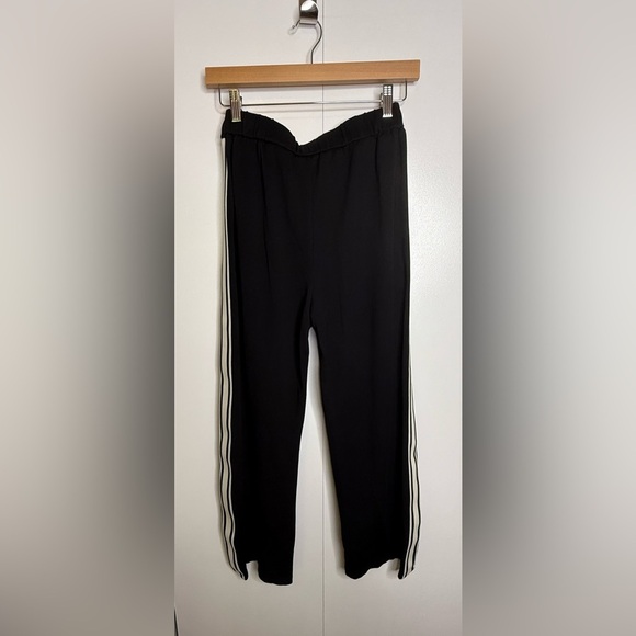 Celine - Black Pull on pants with Pleat and Stripes - Small 100% cotton - Picture 7 of 12